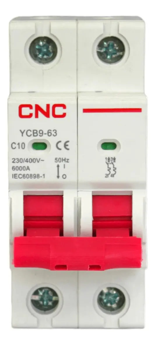 Interruptor Termomagnético MCB Omnipolar 2P 10 A 6 kA CNC YCB9-63