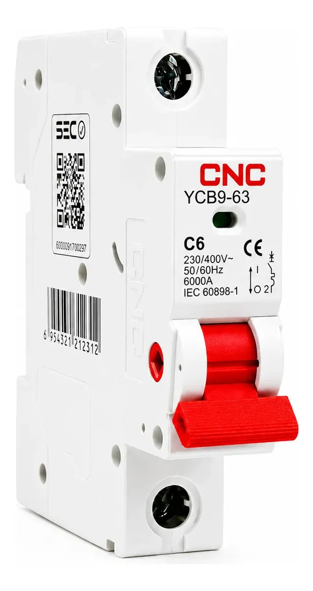 Interruptor Termomagnético 1P 10 A Curva C 6 kA 230 V CNC