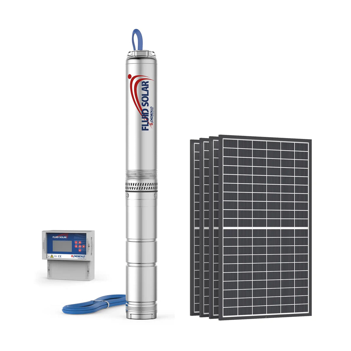 Bomba Sumergible Solar 4" (Paneles Fotovoltaicos) 1500W PEDROLLO FLUID SOLAR 6/6 (DC) - 1 1/4"