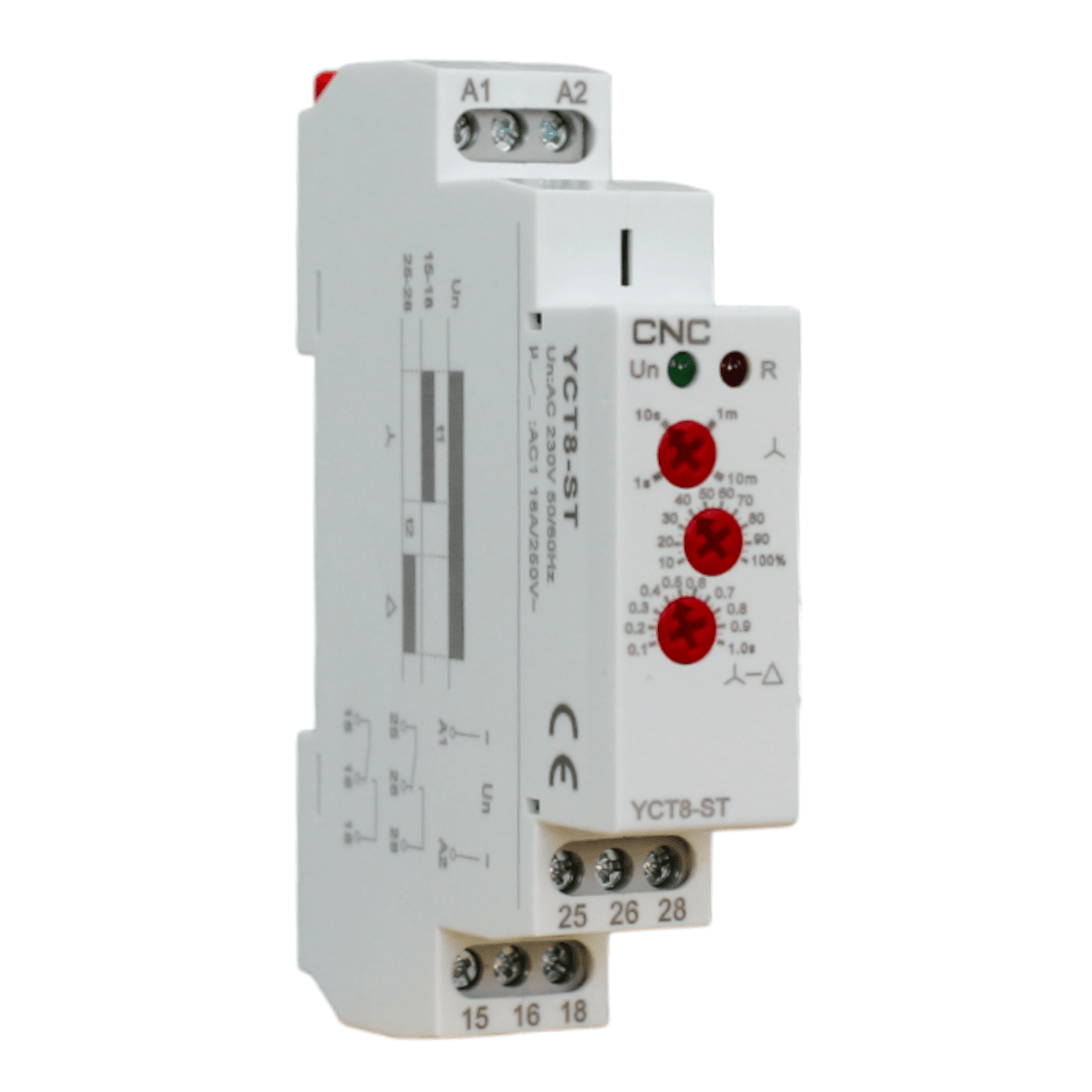 Relé Temporizador Estrella-Triángulo CNC YCT8-ST 230 V AC