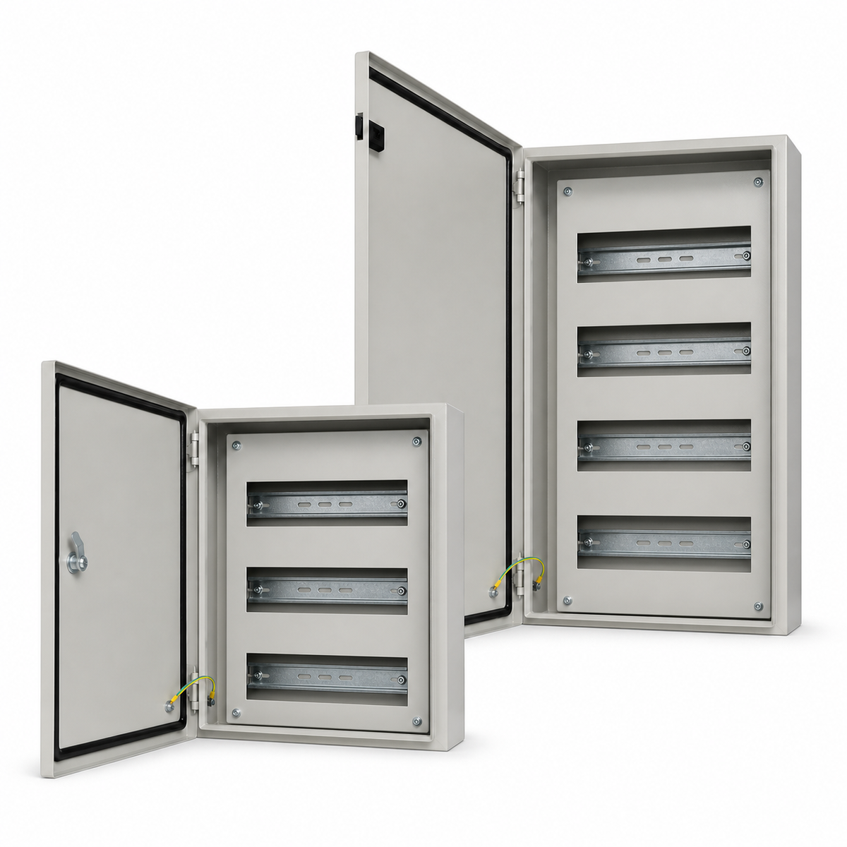 Gabinete Metálico Eléctrico IP66 con Chasis 2 × 12 Polos 400 × 300 × 200 mm CNC