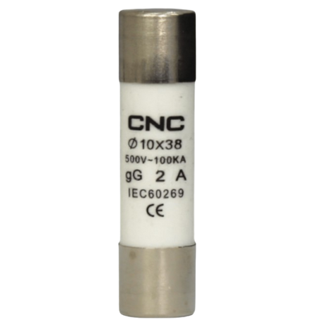Fusible Cilíndrico 10×38 mm 2 A 400 V AC 100 kA CNC RT18 por Unidad