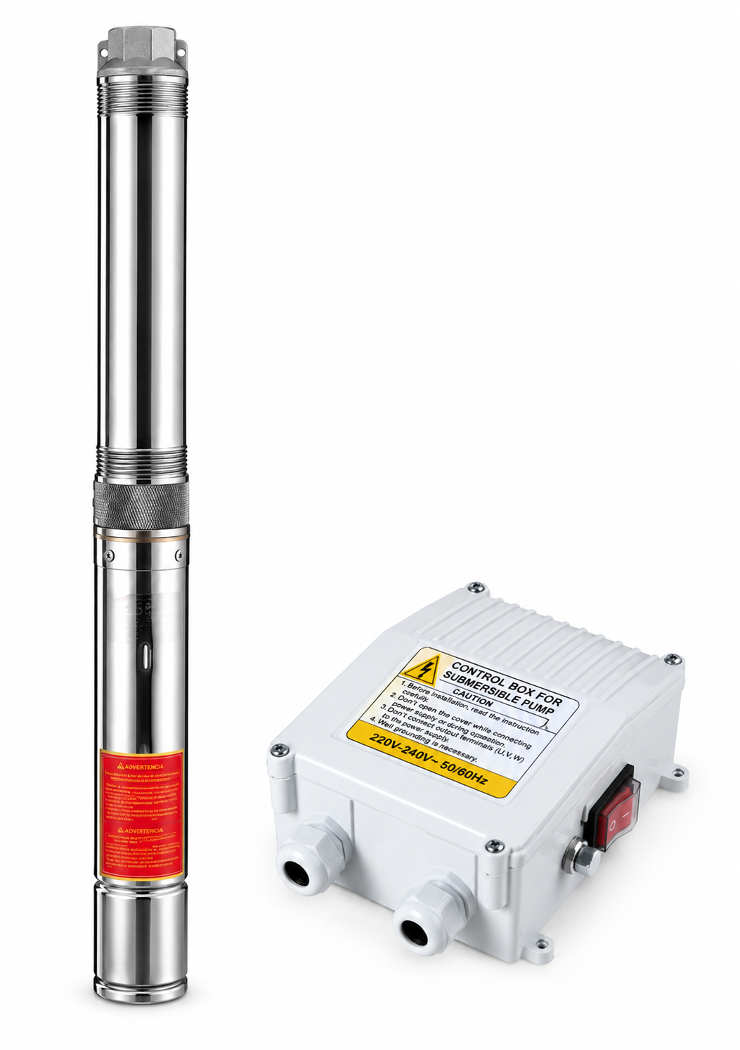 Bomba de Pozo Profundo 3" 1 HP LEO 3XRm 2/27-0.75 220V (30m Cable + Tablero)