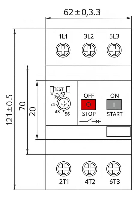Guardamotor Regulable 1,6–2,5 A Térmico-Magnético 3 Polos CNC
