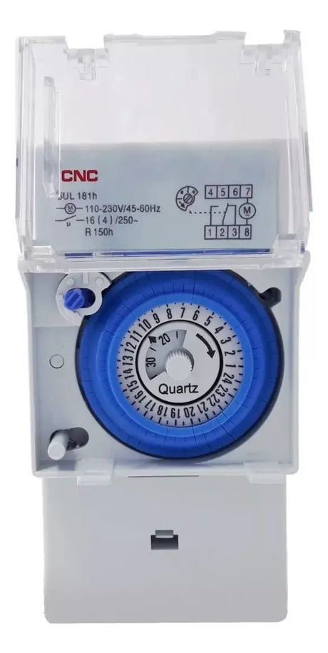 Reloj Horario Analógico CNC SUL181h 24-250 V AC 16 A Reserva 150 h
