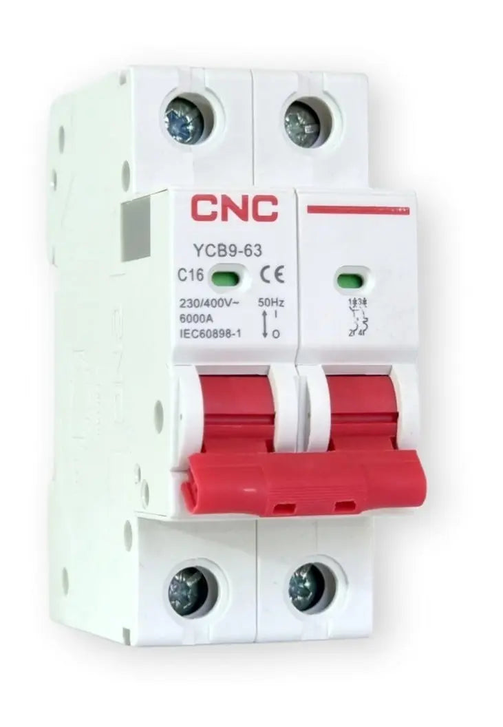 Interruptor Termomagnético MCB Omnipolar 2P 32 A 6 kA CNC YCB9-63