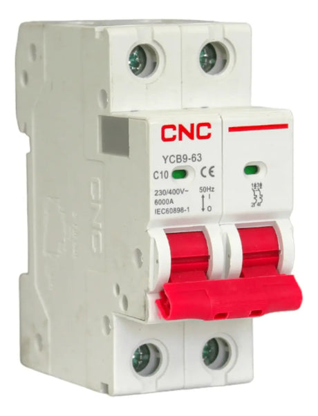 Interruptor Termomagnético MCB Omnipolar 2P 6 A 6 kA CNC YCB9-63
