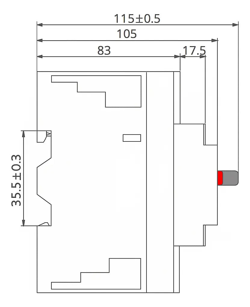 Guardamotor Regulable 4–6,3 A Térmico-Magnético 3 Polos CNC