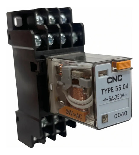 Relé Electromecánico CNC 55.04 de 14 Pines 12 V DC 4CO 5 A