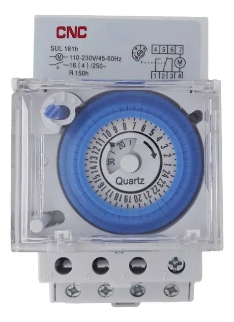 Reloj Horario Analógico CNC SUL181h 24-250 V AC 16 A Reserva 150 h