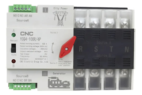 Switch de Transferencia Automática ATS CNC YCQ4-100 100 A 2P Clase PC