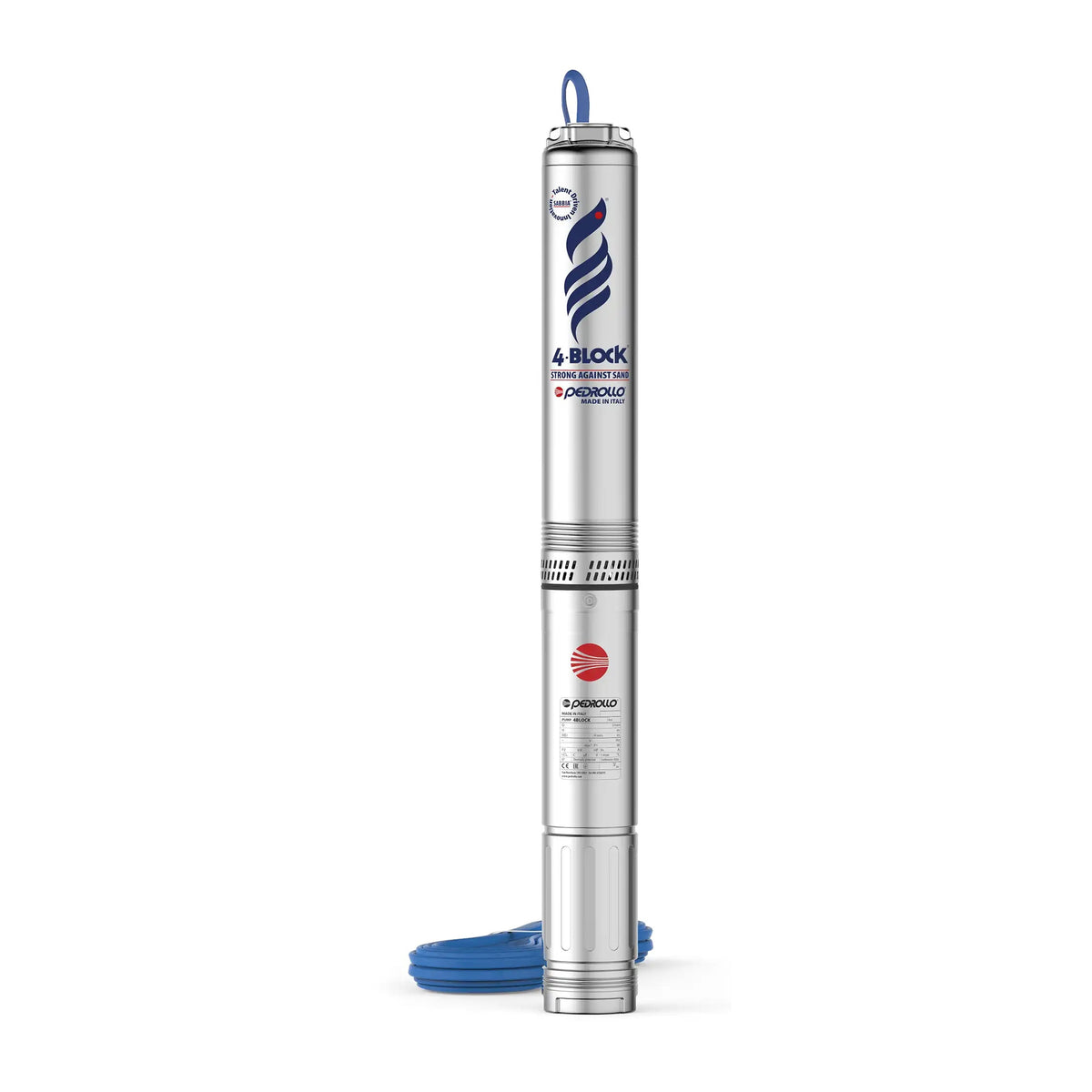 Bomba Sumergible Pozo 4" (10x Resistente Arena) 0,5 HP PEDROLLO 4BLOCKm 2/7 (230V) - 1 1/4"