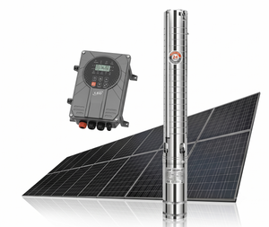 Bomba Solar Sumergible Híbrida 4" 2 HP LEO 4LPY 10.5-83-200-1500 (Incluye Controlador MPPT)