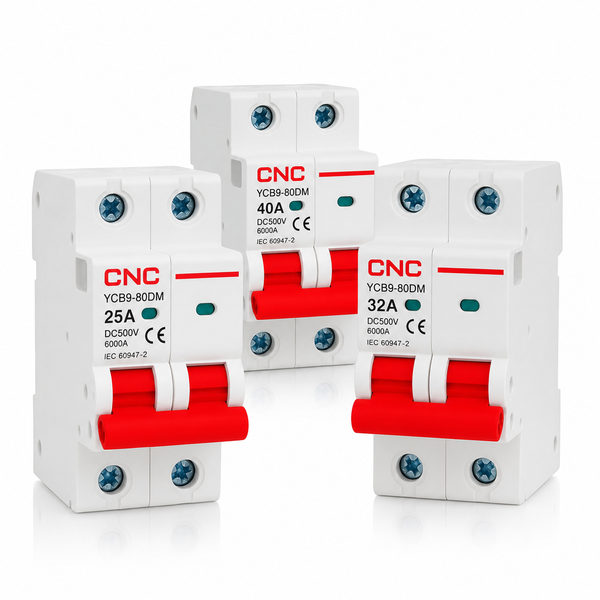 Interruptor Termomagnético DC 2P 16 A 500 V DC 6 kA CNC YCB9-80DM
