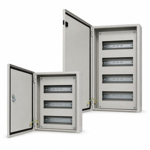 Gabinete Metálico Eléctrico IP66 con Chasis 2 × 12 Polos 400 × 300 × 200 mm CNC